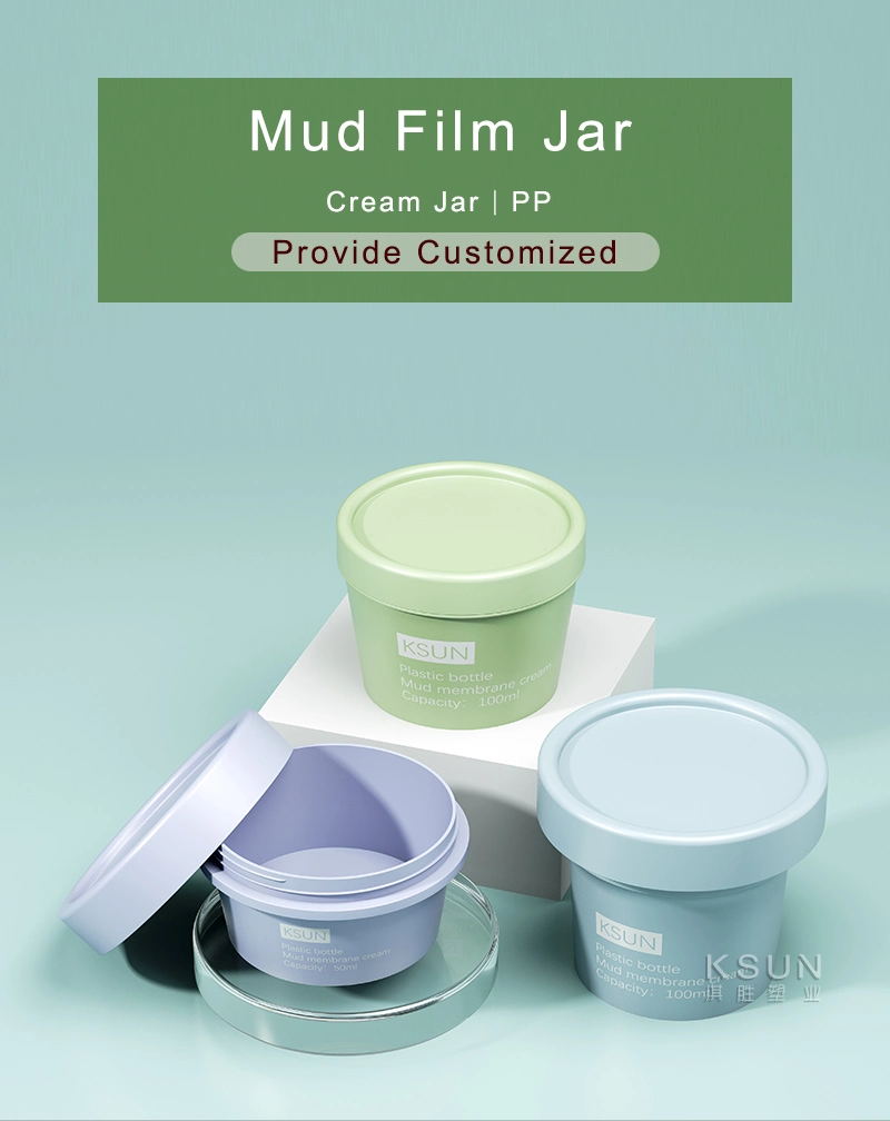 Empty Body Scrub Jar with Lid 50g Skincare Cosmetic Jar 100g PP Mud Film Body Face Cream Jars