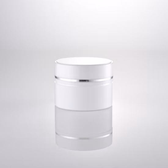 Tarro de crema facial transparente de plástico PS de doble pared