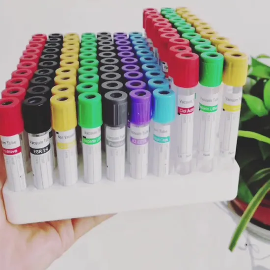 Tubos de extracción de sangre al vacío de PE/vidrio desechables