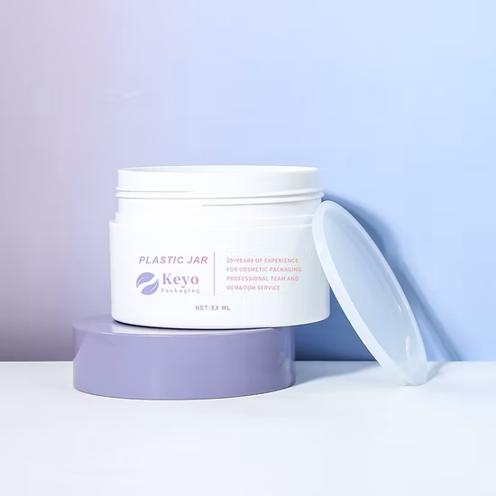 60ml 140ml 200ml 240ml 450ml Tarro de crema facial transparente de plástico para mascotas